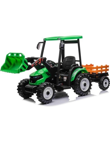 MEGA D68 Tractor Vehicle With Trailer Green