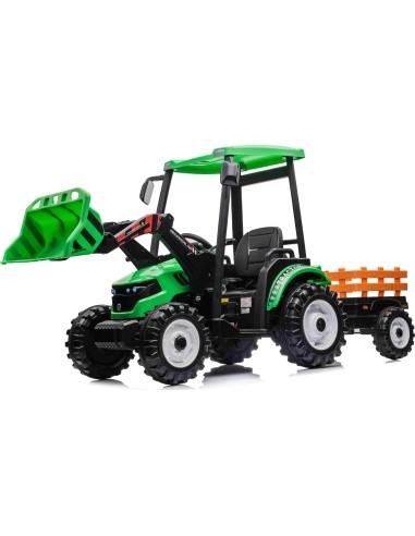 MEGA D68 Tractor Vehicle With Trailer Green