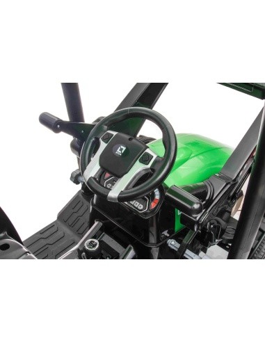 MEGA D68 Tractor Vehicle With Trailer Green