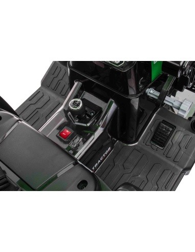 Elektromobilis traktorius MEGA D68 su priekaba, žalias