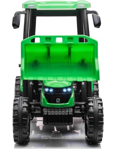 Elektromobilis traktorius MEGA D68 su priekaba, žalias