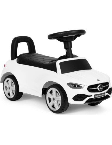 Riding car Mercedes C CLASS interactive steering wheel sounds white