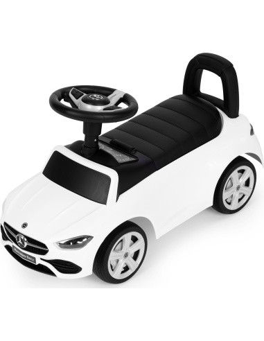 Elektromobilis Mercedes C CLASS, interaktyvus vairas, garsai, baltas