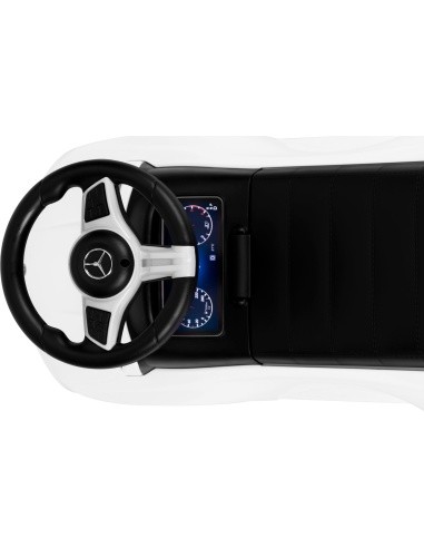 Elektromobilis Mercedes C CLASS, interaktyvus vairas, garsai, baltas