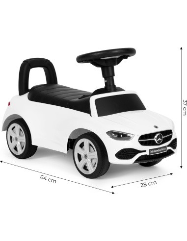 Riding car Mercedes C CLASS interactive steering wheel sounds white