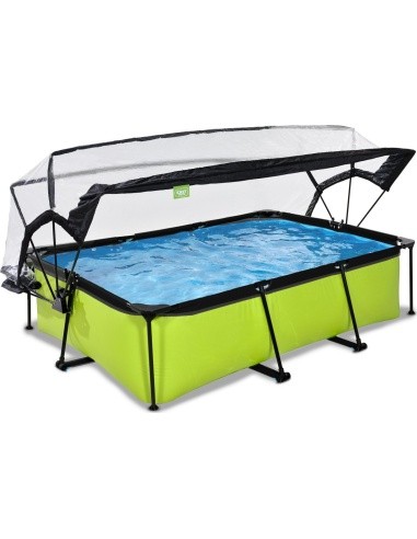 EXIT Lime pool 220x150x65cm with dome and filter pump - green