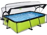 EXIT Lime pool 220x150x65cm with dome and filter pump - green