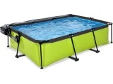 EXIT Lime pool 220x150x65cm with dome and filter pump - green