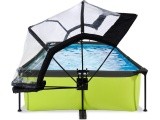 EXIT Lime pool 220x150x65cm with dome and filter pump - green