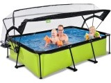 EXIT Lime baseinas 220x150x65 cm su stogeliu ir filtravimo siurbliu – žalias