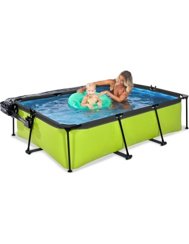 EXIT Lime pool 220x150x65cm with dome and filter pump - green