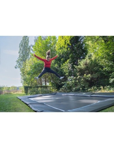 EXIT Dynamic ground level sports trampoline 244x427cm - black