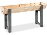 EXIT Aksent Trapezium Raised bed M Table planter Freestanding Wood Grey Outdoor