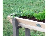 EXIT Aksent Trapezium Raised bed M Table planter Freestanding Wood Grey Outdoor