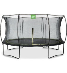 Batutas EXIT Silhouette ø427 cm, apvalus, su spyruoklėmis ir apsauginiu tinklu, juodas