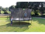 EXIT Silhouette trampoline ø427cm - black Outdoor Round Coil spring Above ground trampoline