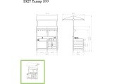 EXIT Yummy 300 wooden outdoor kitchen - naturel