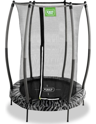 Batutas EXIT Tiggy Junior su apsauginiu tinklu ø140 cm, juodas/pilkas