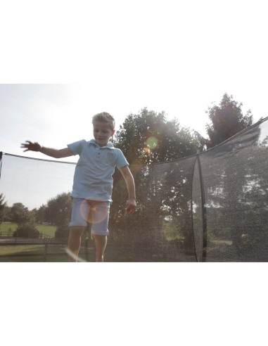 EXIT Silhouette ground trampoline ø305cm with safety net - pink Outdoor Round Coil spring Sunken trampoline