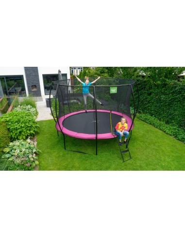 EXIT Silhouette trampoline ø427cm - pink Outdoor Round Coil spring Above ground trampoline