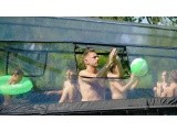 EXIT Wood pool 540x250x122cm with dome and sand filter pump - brown