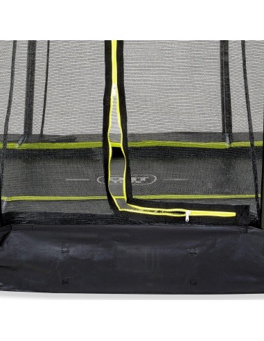 EXIT Silhouette ground trampoline ø427cm with safety net - black Outdoor Round Coil spring Sunken trampoline