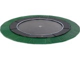 EXIT Dynamic ground level trampoline ø366cm with Freezone safety tiles - black