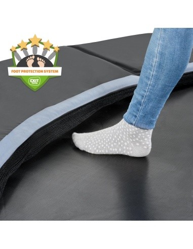 EXIT Dynamic įleidžiamas batutas ø366 cm su Freezone saugos plytelėmis - juodas
