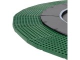EXIT Dynamic ground level trampoline ø366cm with Freezone safety tiles - black