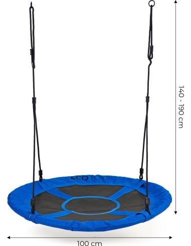 Sodo sūpynės gandro lizdas 100 cm mėlynos ECOTOYS