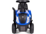 Riding tractor with trailer for kids interactive steering wheel sounds blue