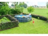 EXIT Stone pool ø488x122cm with filter pump - grey