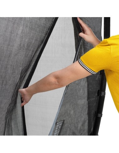 EXIT Dynamic įleidžiamas batutas ø366 cm su apsauginiu tinklu – juodas
