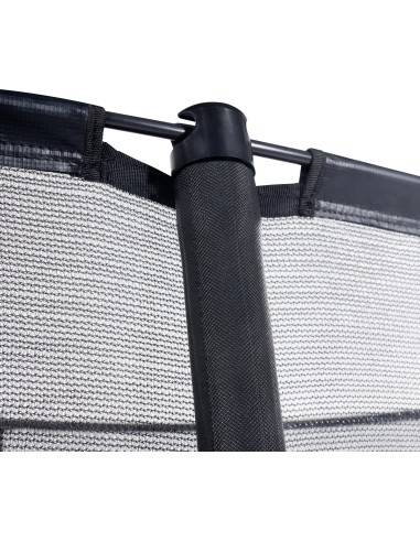 EXIT Dynamic ground level trampoline ø366cm with safety net - black