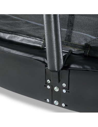 EXIT Dynamic įleidžiamas batutas ø366 cm su apsauginiu tinklu – juodas