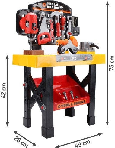 Large DIY workshop "Tool & Brains" 39 pieces