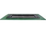 EXIT Dynamic ground level trampoline 244x427cm with Freezone safety tiles - black