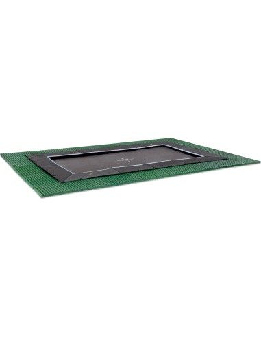 EXIT Dynamic įleidžiamas batutas 244x427 cm su Freezone apsauginėmis plytelėmis, juodas