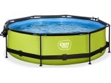 EXIT Lime pool ø300x76cm with dome and filter pump - green