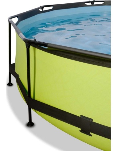 EXIT Lime pool ø300x76cm with dome and filter pump - green