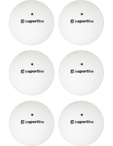 Table Tennis Balls inSPORTline Elisenda S1 – 6 Pcs. - White