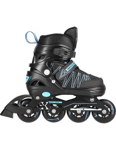 NH11912 2IN1 IN-LINE SKATES/HOCKEY ICE SKATES - Black/Blue