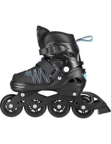 NH11912 2IN1 IN-LINE SKATES/HOCKEY ICE SKATES - Black/Blue