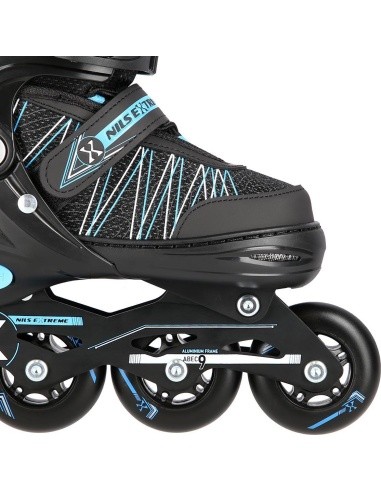 NH11912 2IN1 IN-LINE SKATES/HOCKEY ICE SKATES - Black/Blue