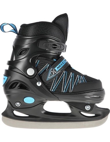 NH11912 2IN1 IN-LINE SKATES/HOCKEY ICE SKATES - Black/Blue