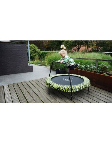 EXIT Tiggy Junior trampoline with bar ø140cm - black/green