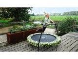 EXIT Tiggy Junior trampoline with bar ø140cm - black/green