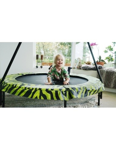 EXIT Tiggy Junior trampoline with bar ø140cm - black/green