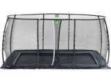 EXIT Dynamic įleidžiamas batutas 244x427 cm su apsauginiu tinklu – juodas