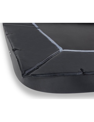 EXIT Dynamic įleidžiamas batutas 244x427 cm su apsauginiu tinklu – juodas